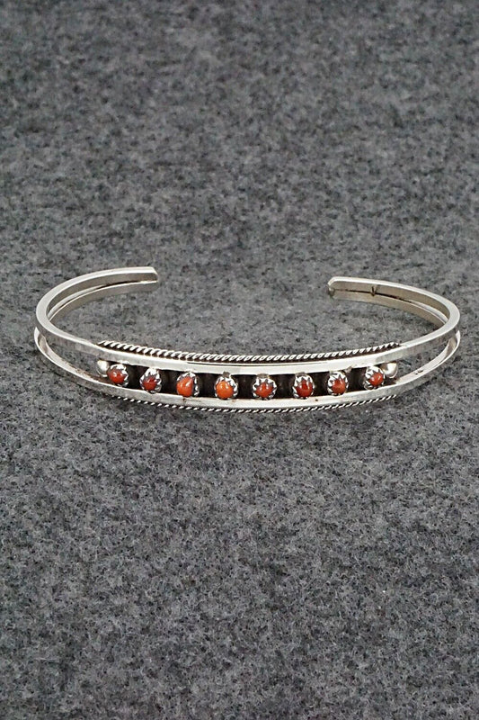 Coral & Sterling Silver Bracelet - Susie Livingston