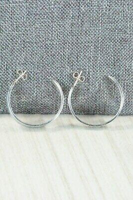 Turquoise & Sterling Silver Hoop Earrings - Tina Haloo - High Lonesome Trading