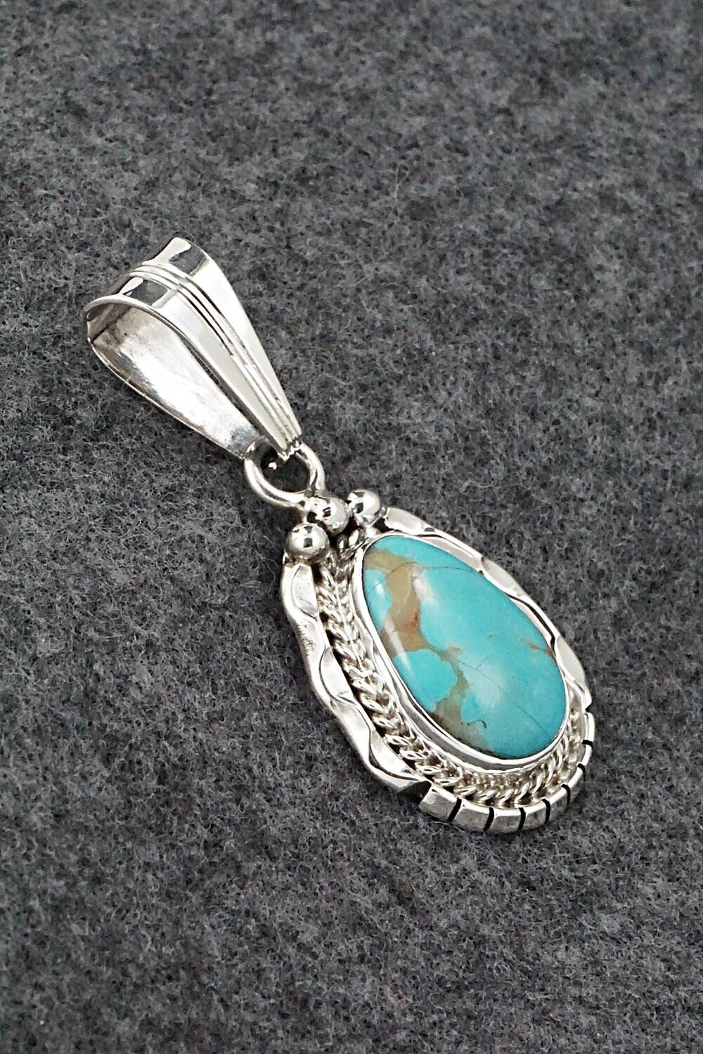 Turquoise & Sterling Silver Pendant - Samuel Yellowhair