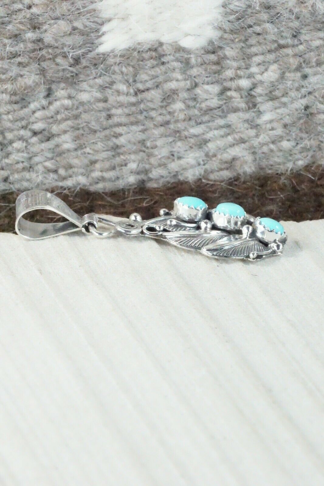 Turquoise & Sterling Silver Pendant - Darrell Morgan