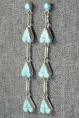 Turquoise & Sterling Silver Earrings - Velda Nastacio