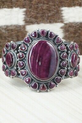 Spiny Oyster & Sterling Silver Bracelet - Anthony Skeets