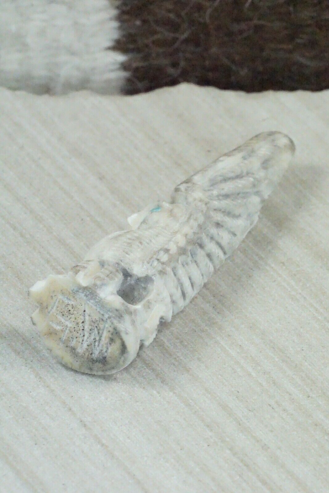 Owl Zuni Fetish Carving - Garrick Weeka