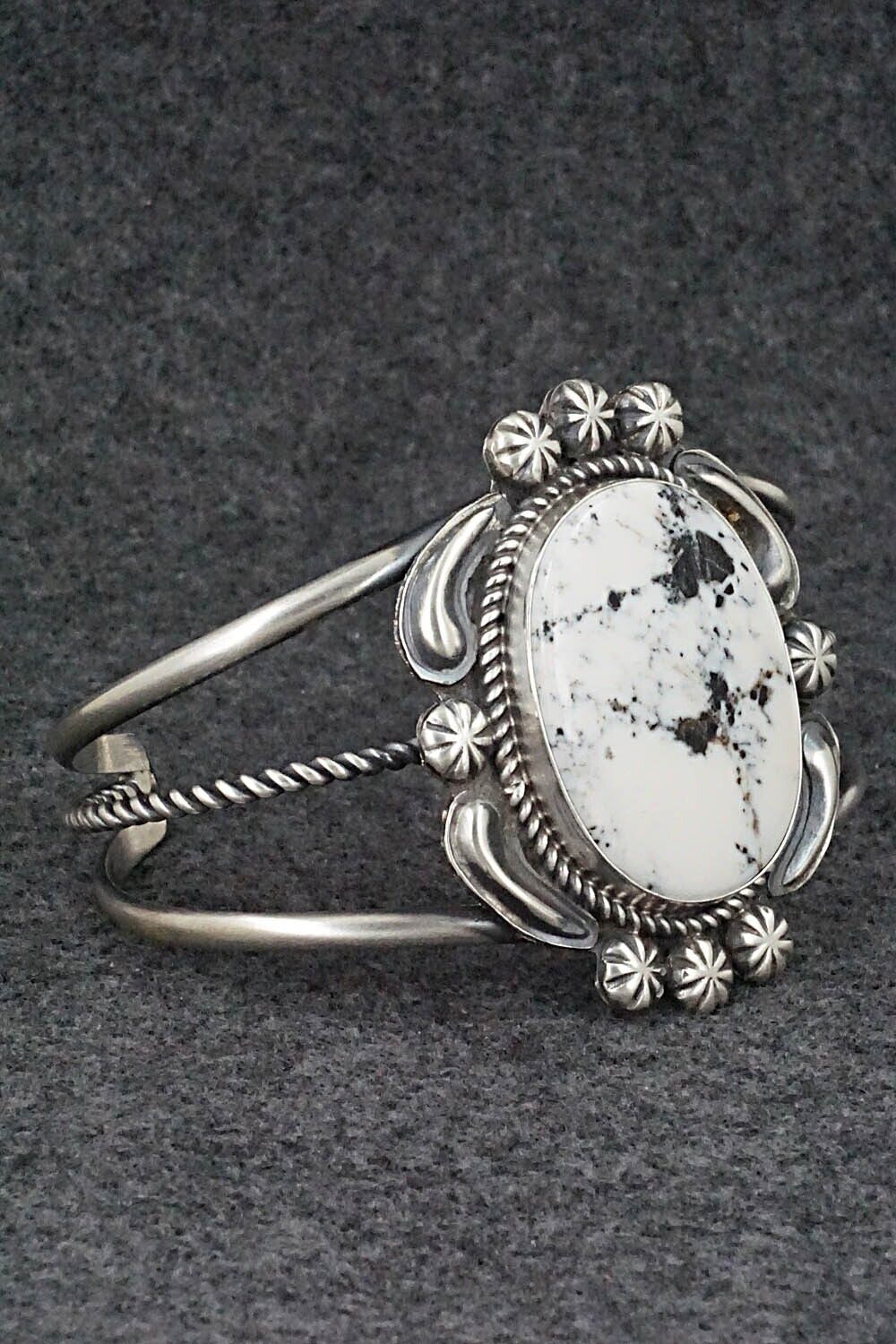 White Buffalo & Sterling Silver Bracelet - Jeff James