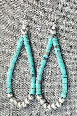 Turquoise & Sterling Silver Earrings - Doreen Jake - High Lonesome Trading