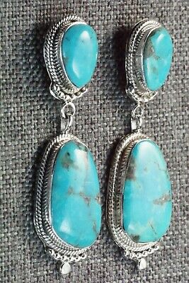Turquoise & Sterling Silver Earrings - Verley Betone