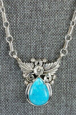 Turquoise & Sterling Silver Necklace - Loretta Delgarito