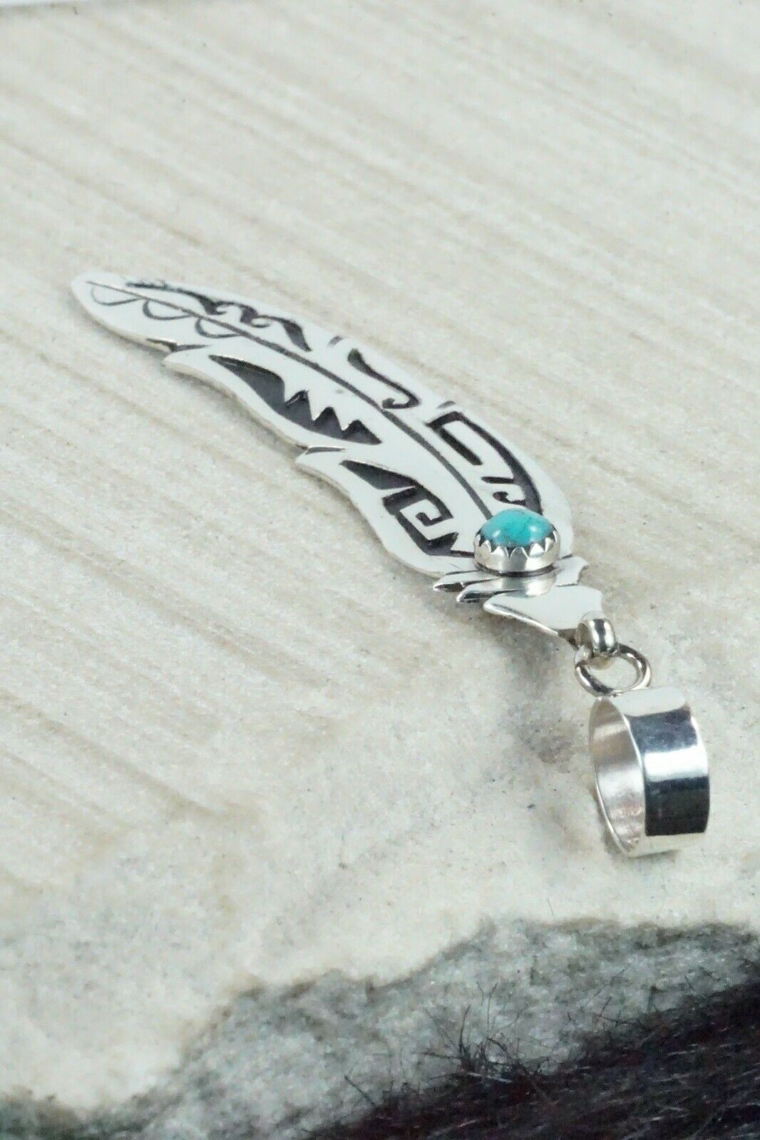 Turquoise & Sterling Silver Pendant - Richard Singer