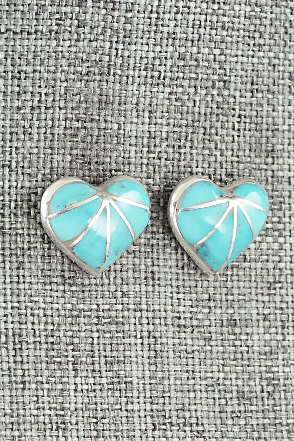 Turquoise & Sterling Silver Earrings - Laurie Kallestewa