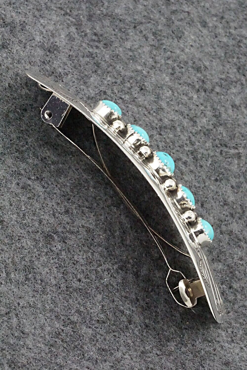 Turquoise & Sterling Silver Hair Barrette - Jolene Begay