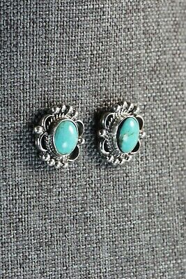 Navajo Turquoise & Sterling Silver Earrings - Jan Mariano