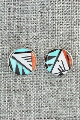 Multi Stone & Sterling Silver Earrings - Leif Esalio