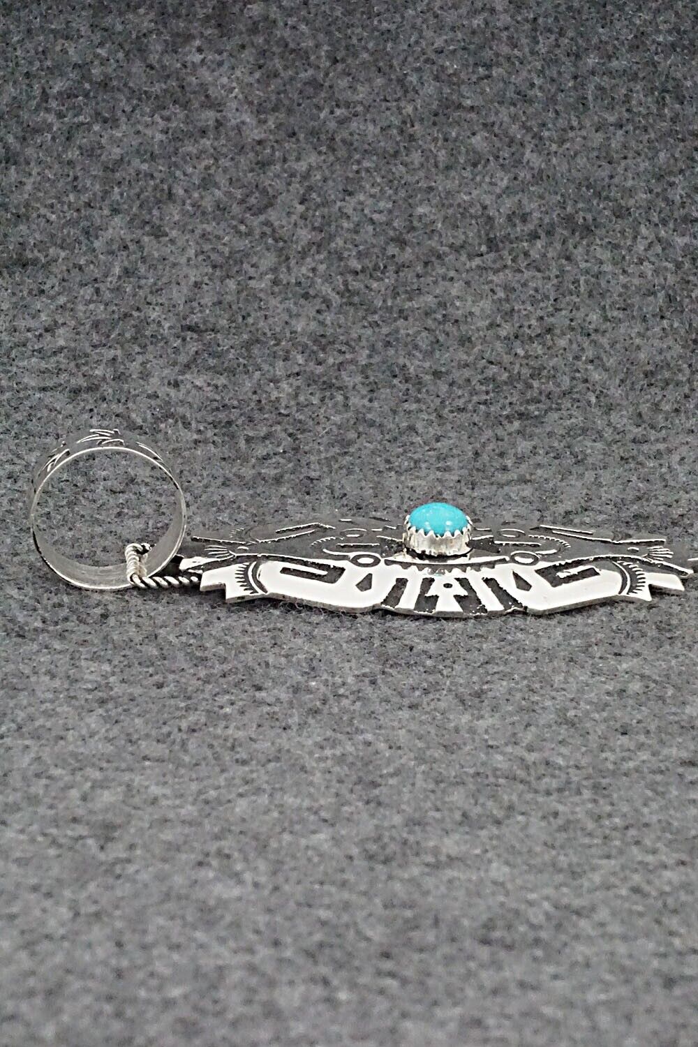 Turquoise & Sterling Silver Pendant - Richard Singer