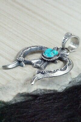Turquoise and Sterling Silver Pendant - Kevin Billah