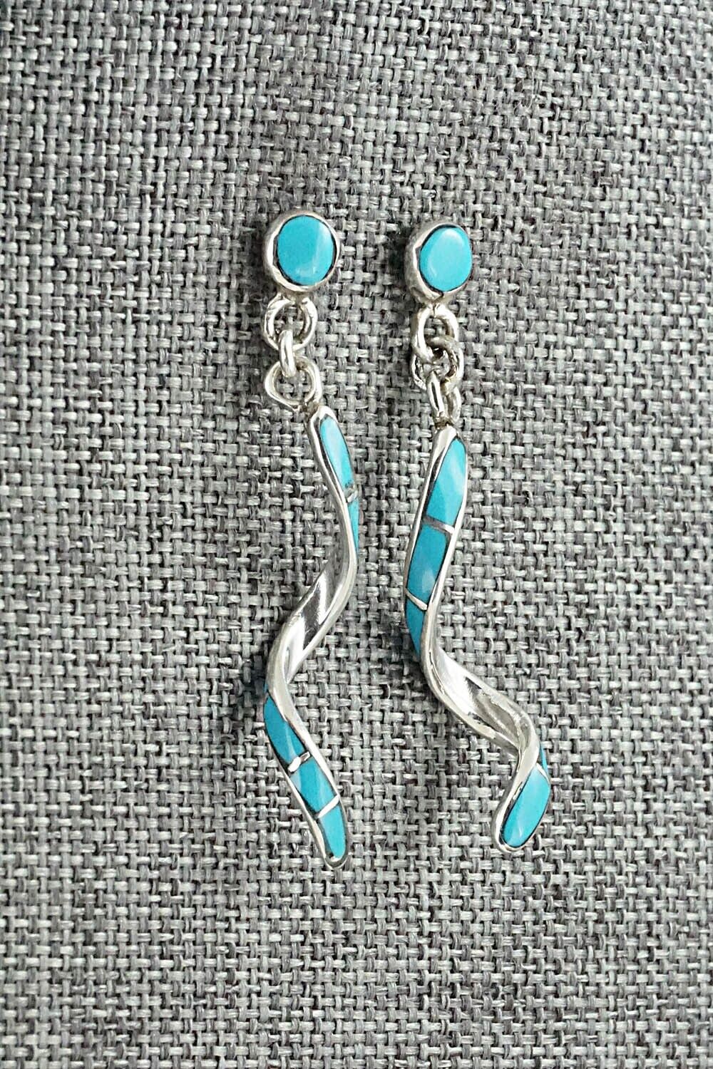 Turquoise & Sterling Silver Earrings - Ira Johnson