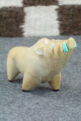 Boar Zuni Fetish Carving - Enrike Leekya