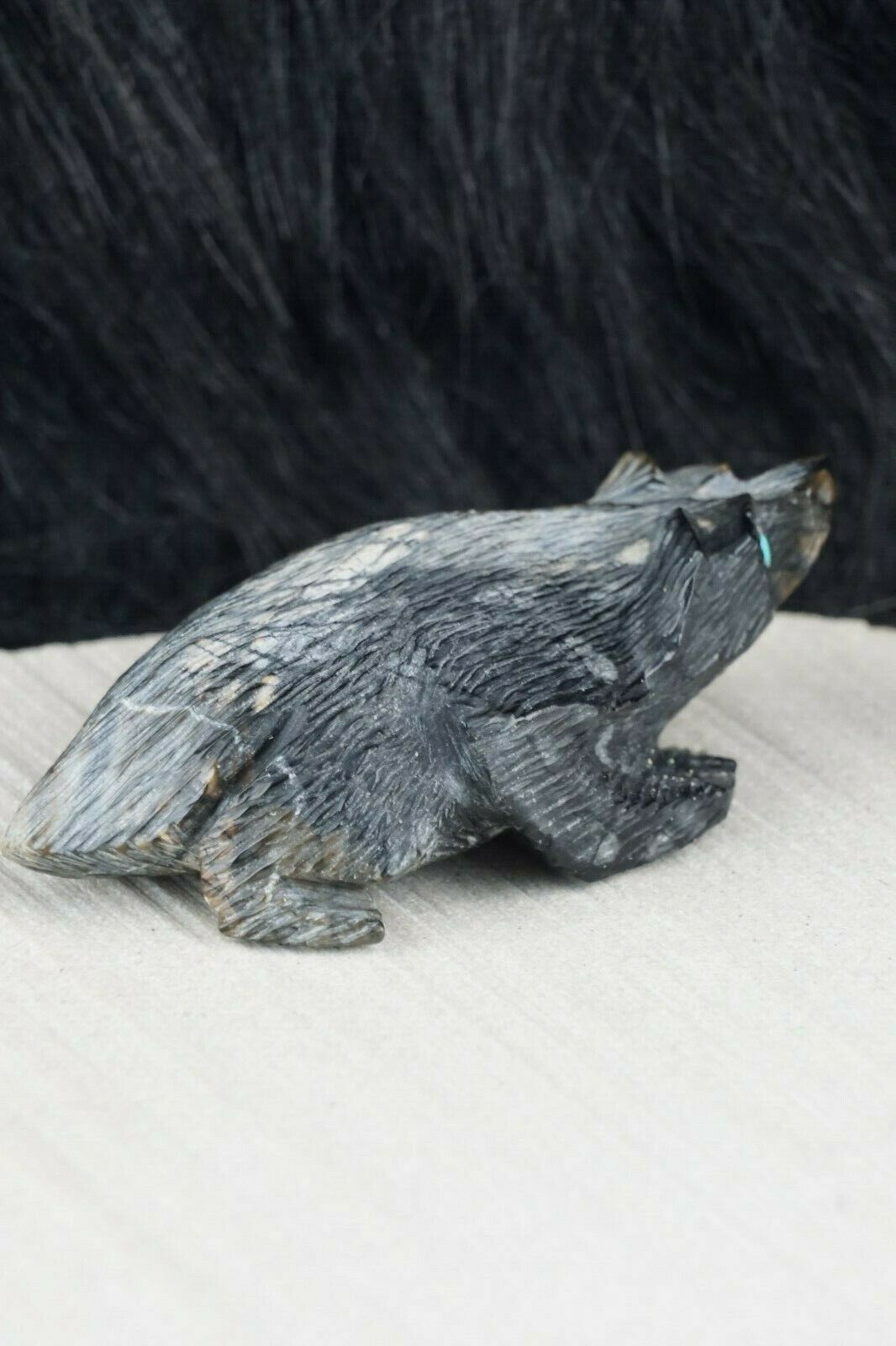 Badger Zuni Fetish Carving - Alvin Haloo - High Lonesome Trading