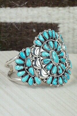 Turquoise and Sterling Silver Bracelet - Eunise Wilson