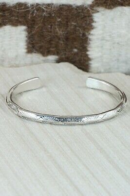 Navajo Sterling Silver Bracelet - Elaine Tahe