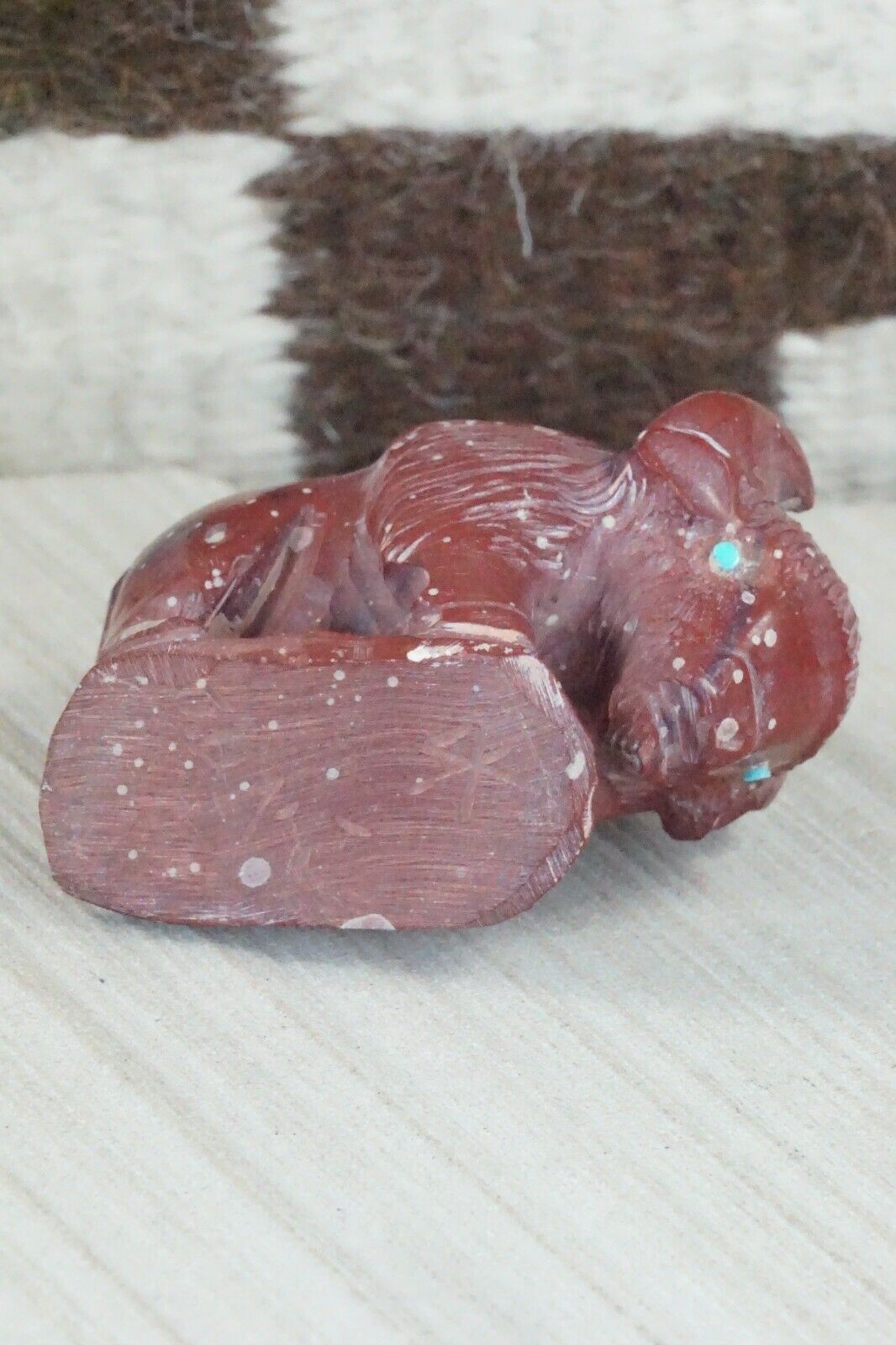 Buffalo Zuni Fetish Carving - Derrick Kaamasee