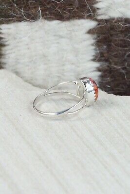 Spiny Oyster & Sterling Silver Ring - Robert Martinez - Size 7.25