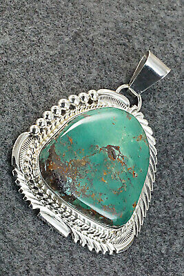 Turquoise & Sterling Silver Pendant - Alvin Joe