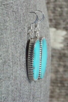 Turquoise & Sterling Silver Earrings - Alvin Joe
