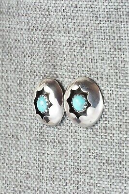 Turquoise & Sterling Silver Earrings - I Tom