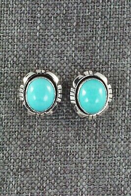 Turquoise & Sterling Silver Earrings - Amos Begay