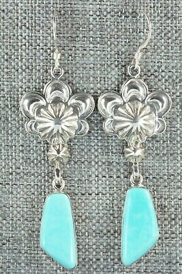 Turquoise & Sterling Silver Earrings - Bobby Platero