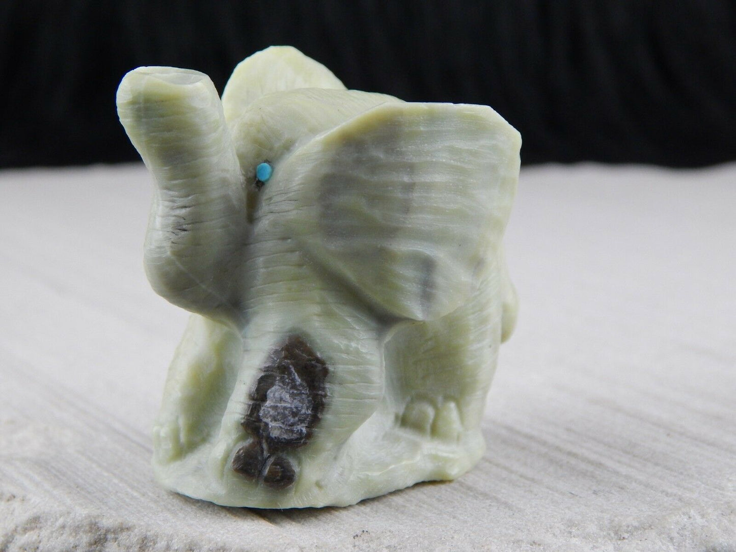 Elephant Zuni Fetish Carving - Carlton Kaamasee - High Lonesome Trading