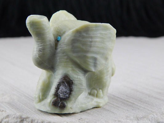 Elephant Zuni Fetish Carving - Carlton Kaamasee - High Lonesome Trading