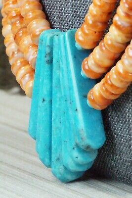 Turquoise & Spiny Oyster Necklace - Lupe Lovato