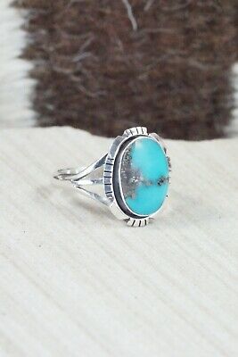 Turquoise & Sterling Silver Ring - Amos Begay - Size 9.25