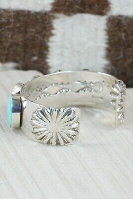 Navajo Turquoise & Sterling Silver Bracelet - Elvira Bill