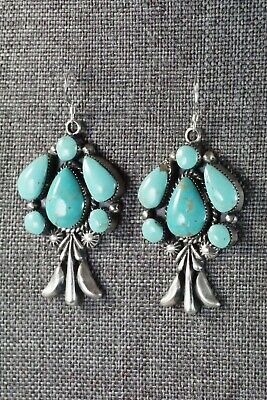 Navajo Turquoise & Sterling Silver Earrings - Bobby Platero