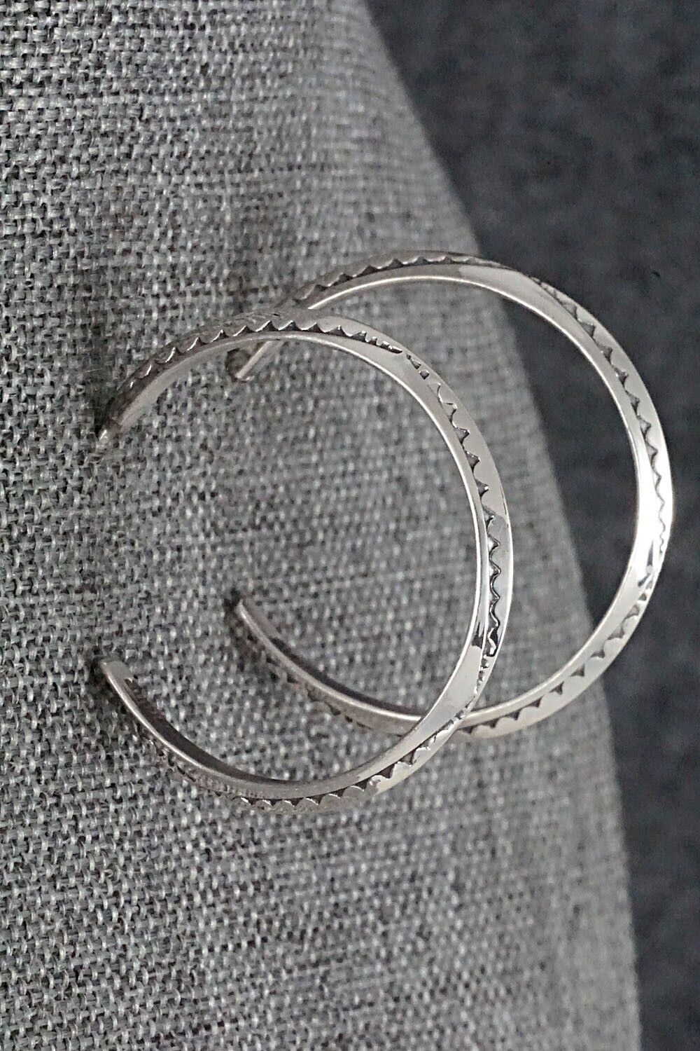 Sterling Silver Hoop Earrings - Elaine Tahe
