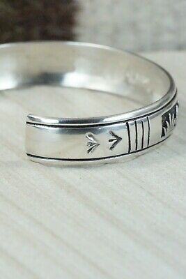 Navajo Sterling Silver Storyteller Bracelet - Richard Singer