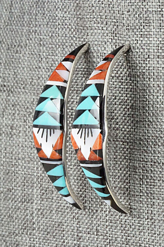Multi Stone & Sterling Silver Earrings - Leif Esalio
