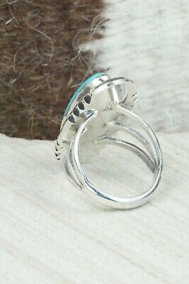 Turquoise & Sterling Silver Ring - Andrew Vandever - Size 7