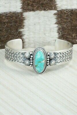Kingman Turquoise & Sterling Silver Bracelet - Michael Calladitto