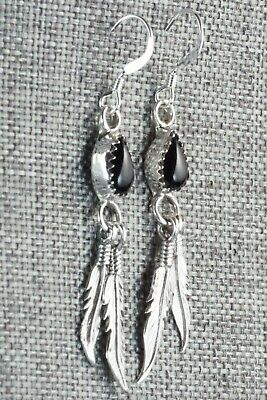 Onyx & Sterling Silver Earrings - Sharon McCarthy