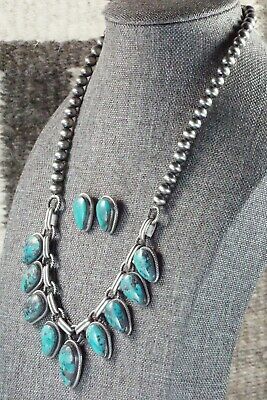Turquoise & Sterling Silver Necklace and Earrings - Bobby Platero