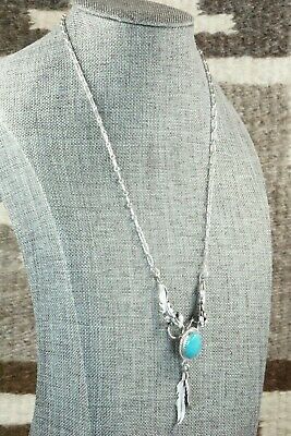 Turquoise & Sterling Silver Necklace - Lee Shorty