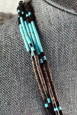 Turquoise, Shell & Jet Necklace - Esquipula Tenorio
