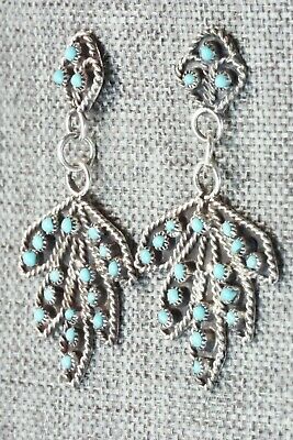 Turquoise & Sterling Silver Earrings - Georgiann Chavez