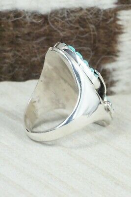 Turquoise & Sterling Silver Ring - Lyolita Tsattie - Size 12.25