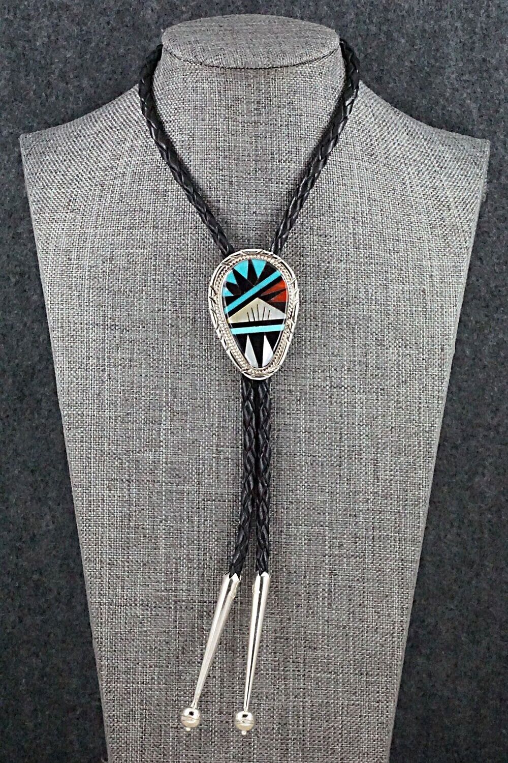 Multi Stone & Sterling Silver Bolo Tie - Gladys Lamy