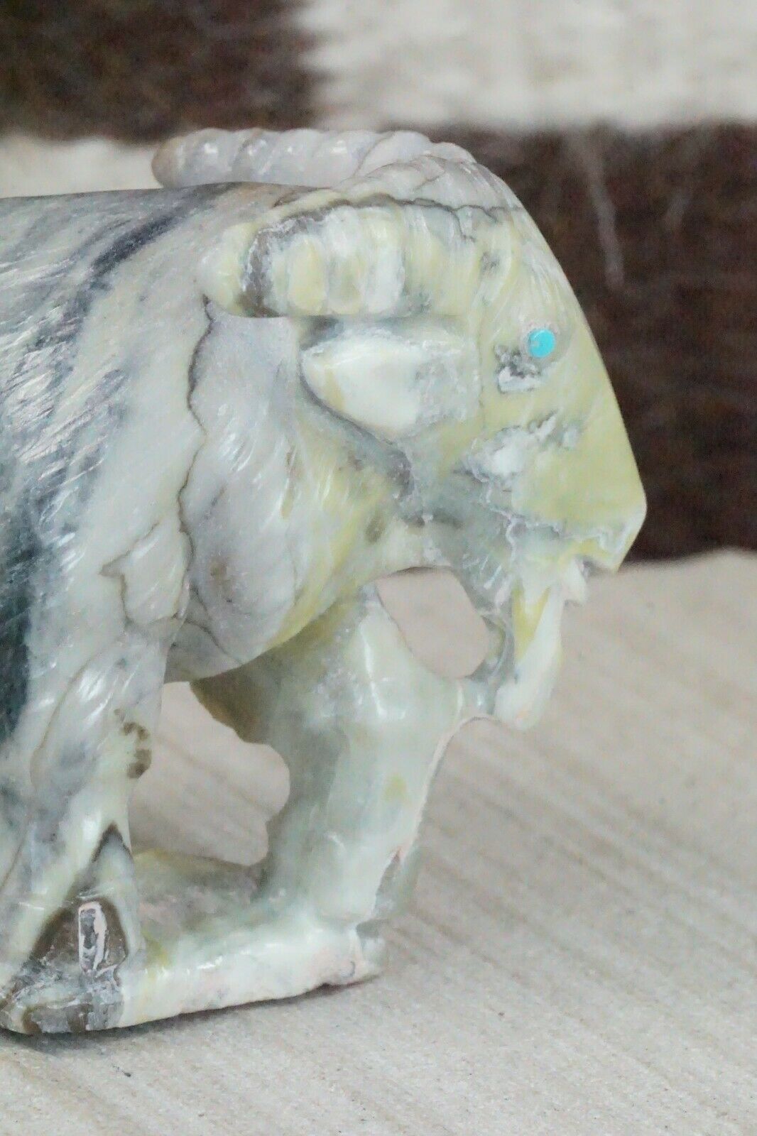 Billy Goat Zuni Fetish Carving - Derrick Kaamasee