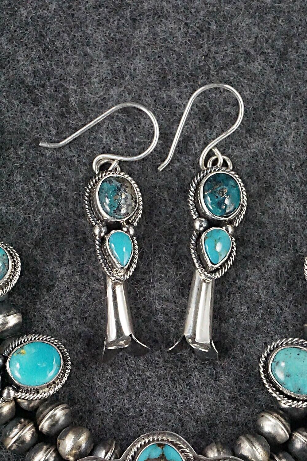 Turquoise & Sterling Silver Squash Blossom Set - Annie Haskie